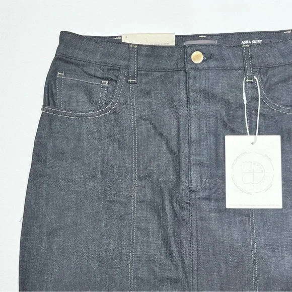 DL1961 Asra Mini Skirt Indigo size Med 28 NWT - Picture 3 of 13